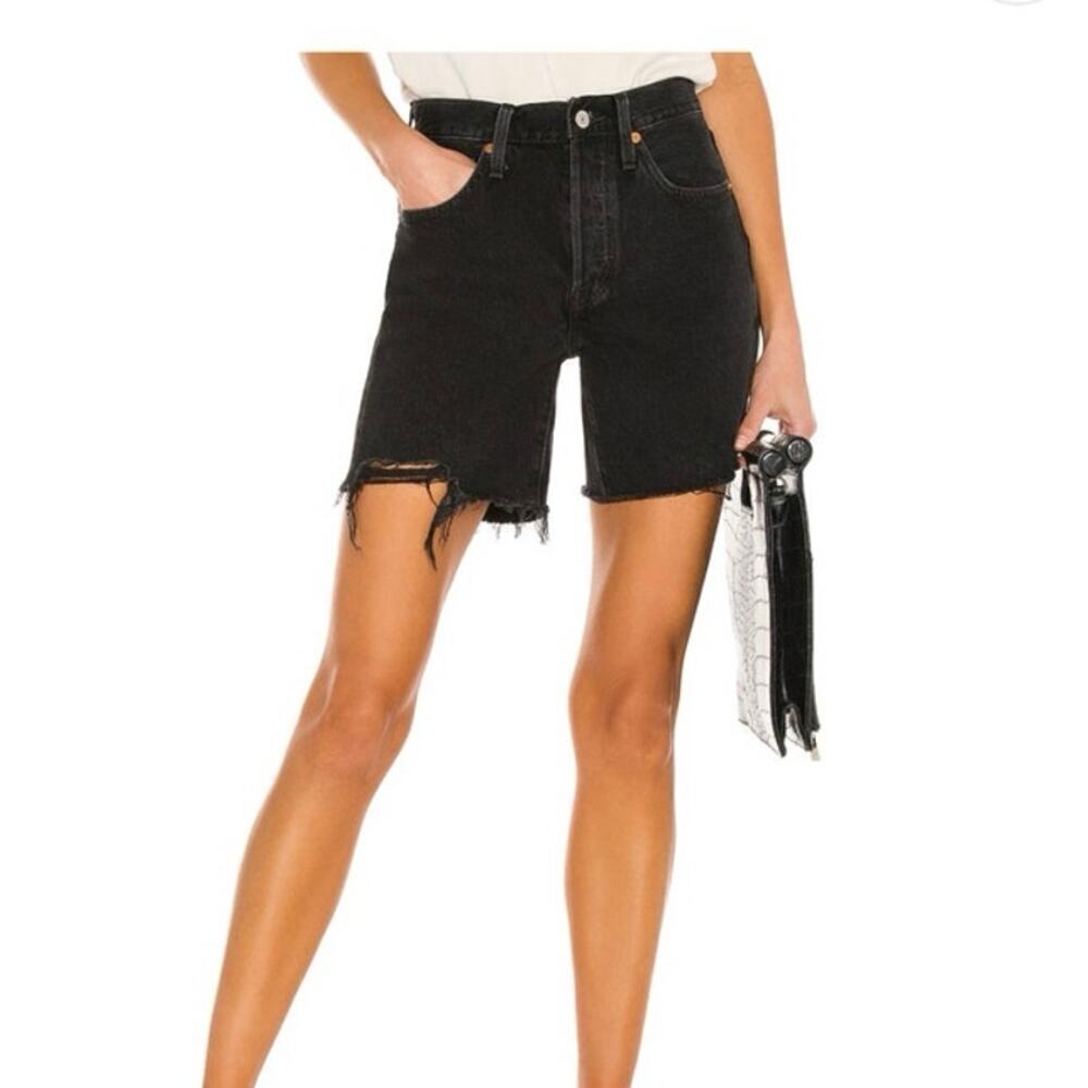 Levi's 501 Bermuda washed black shorts sz 27